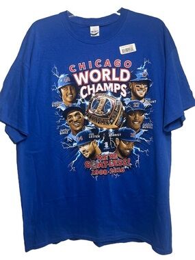 Chicago Cubs World Series Champs 1908-2016 T-Shirt XL New